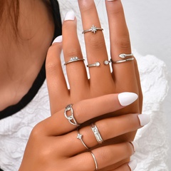 fashion snake star combination multi-piece alloy ring