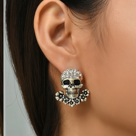 Bijoux d'Halloween Boucles d'oreilles tête de mort en gros Nihaojewelry NHYAO421415's discount tags