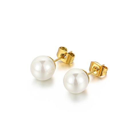 stainless steel simple pearl earrings wholesale jewelry Nihaojewelry's discount tags