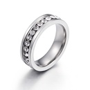 anillo de acero inoxidable chapado en oro de una sola fila de moda al por mayor Nihaojewelrypicture17