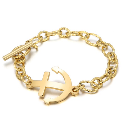 stainless steel anchor shape OT buckle chain bracelet wholesale jewelry Nihaojewelry's discount tags