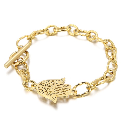 stainless steel palm OT buckle bracelet wholesale jewelry Nihaojewelry's discount tags