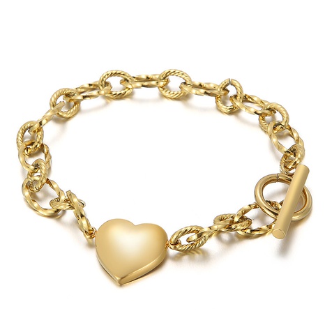 stainless steel heart shape OT buckle bracelet wholesale jewelry Nihaojewelry's discount tags