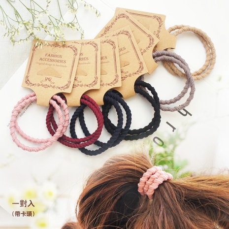 solid color simple elastic hair rope one pairs wholesale jewelry Nihaojewelry's discount tags