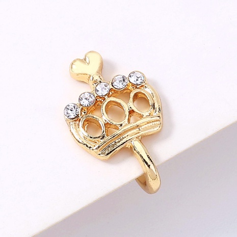 golden heart crown diamond nose ring wholesale nihaojewelry's discount tags