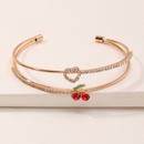 Lovely simple cherry peach heart golden bracelet wholesale Nihaojewelrypicture7