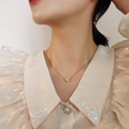TitaniumStainless Steel Korea Sweetheart necklace  Mini heart rose alloy NHOK0224Miniheartrosealloypicture4