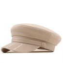 casual fashion PU leather solid color beret short brim cap wholesale nihaojewelrypicture11