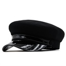 casual fashion PU leather solid color beret short brim cap wholesale nihaojewelrypicture13