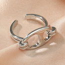 Auenhandel heier Verkauf Retro Persnlichkeit Silber offener Ring einfache Schwein Nase Schnalle Trend Titan Stahlringpicture5