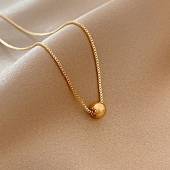 fashion simple metal ball necklace wholesale nihaojewelry