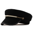 Korean fashion pure color pearl chain beret cap wholesale nihaojewelrypicture19