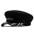 casual fashion PU leather solid color beret short brim cap wholesale nihaojewelrypicture18