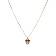 Simple Geometric Evil Eye Triangle Copper Zircon Bead Bracelet Necklace Set Wholesale Nihaojewelrypicture22