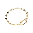 fashion vintage pig nose chain stitching micro zircon copper necklace bracelet set wholesale nihaojewelrypicture25