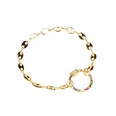 fashion vintage pig nose chain stitching micro zircon copper necklace bracelet set wholesale nihaojewelrypicture28
