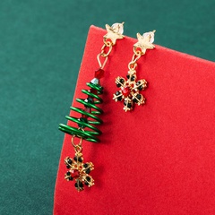 Christmas Ornament Snowflake Snowman Spiral Tree Earrings Wholesale Nihaojewelry