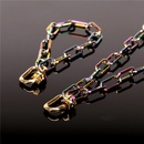 punk colorful adjustable screw buckle dripping oil copper necklace bracelet wholesale nihaojewelrypicture20