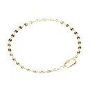 fashion vintage pig nose chain stitching micro zircon copper necklace bracelet set wholesale nihaojewelrypicture20