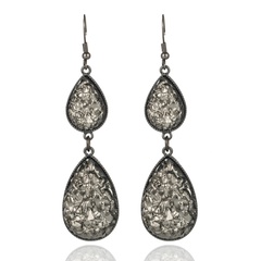 exaggerated acrylic water drop shape alloy long earrings wholesale jewelry Nihaojewelry