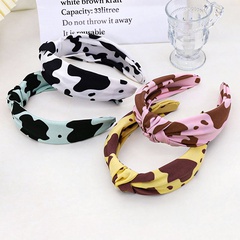 cow fabric printing knotted korean style headband wholesale Nihaojewelry