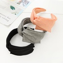 solid color widebrimmed fabric crossfolding headband wholesale Nihaojewelrypicture19