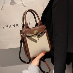 Contrasting color handbag bag new fashion retro small square bag