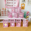 Japanese sweet cute girl heart pink pen holder stationery storage tubepicture8