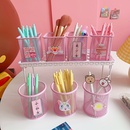 Japanese sweet cute girl heart pink pen holder stationery storage tubepicture9