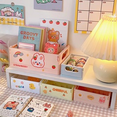 simple Dormitory desktop storage box book snack toy storage basket