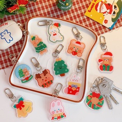 Christmas primary school gift cute bag pendant Creative cartoon couple keychain