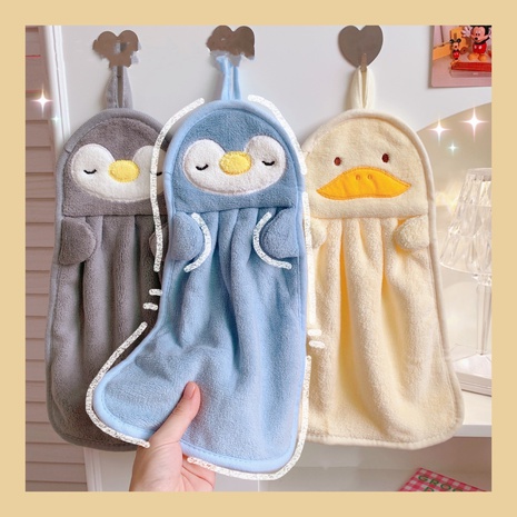 aufgehängtes saugfähiges Handtuch Kinder Baby Handtuch süßes Handtuch Pinguin Entenhandtuch's discount tags
