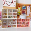 Girl heart dustproof drawer stationery jewelry hand account cosmetics storage boxpicture7