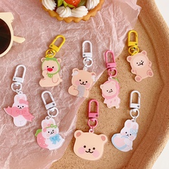 Cute Japanese love bear pendant bag jewelry pendant bag keychain