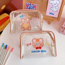 cute travel cosmetic bag simple largecapacity bear transparent wash bag storage bagpicture11