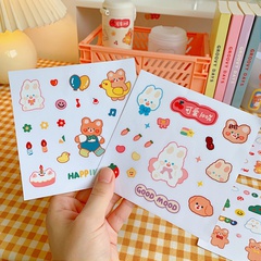 cute stickers sweet tea bear hand account decoration stickers tide