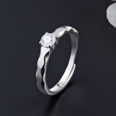 Wholesale s925 silver ring Korean simulation diamond couple ring wholesale  NHDNF586424's discount tags