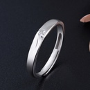 Paar Ring S925 Sterling Silber koreanischer Zirkon Diamantring Zeigefinger Schwanzringpicture9