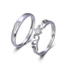 Paar Ring S925 Sterling Silber koreanischer Zirkon Diamantring Zeigefinger Schwanzringpicture10