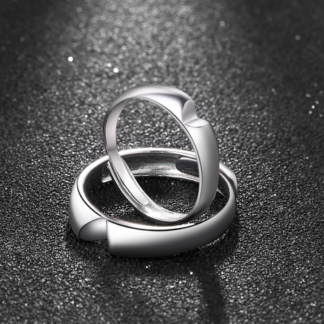 European and American simple men and women couple rings s925 silver carved ring's discount tags