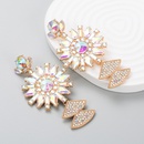 European and American fashion exaggerated color rhinestone pendant earringspicture18