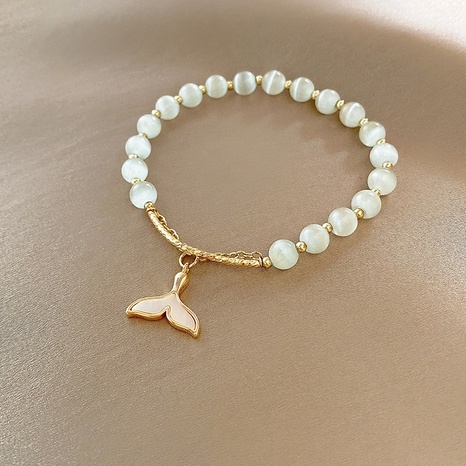 simple fashion fishtail pearl trend opal bracelet's discount tags