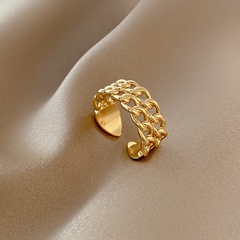 double-layer twist ring female trend simple personality trend copper ring