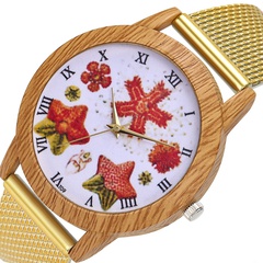 fashion silicone wood simple animal pattern quartz watch