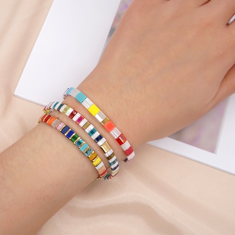 nouveau costume bracelet de perles miyuki bracelet d'empilage de plage arc-en-ciel d'été's discount tags