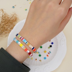 Bohemia simple rainbow miyuki beads colorful stacking bracelet
