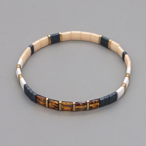 Bracelet en verre de perles miyuki bohème de couleur contrastante vintage's discount tags