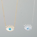 mode nouveau pendentif oeil bleu titane acier chane clavicule collier accessoirespicture7