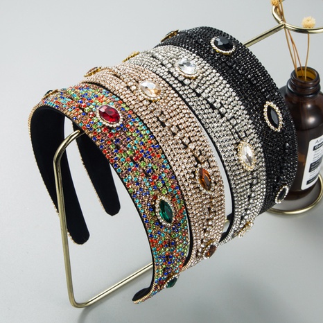 fashion new shiny alloy glass drill rhinestone head hoop female simple hair accessories NHLN586791's discount tags