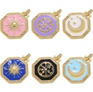 fashion geometric jewelry accessories pendant star moon octagon zircon cooper pendantpicture8